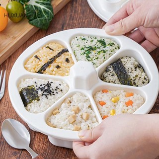 Huxuan DIY Khuôn Sushi Tam Giác Ăn Trưa Hộp Cơm Trưa Hành Cơm Thực Phẩm Báo Chí Tam Giác Khuôn Sushi Sushi Sushi Sushi Bộ Dụng Cụ Nhà Bếp RFT