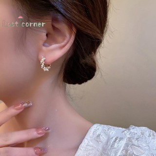 [Lostcorner] 1 Đôi Bông Tai Ngọc Trai Vòng Tròn Tính Khí Đơn Giản Mới Thời Trang Bông Tai Đa Năng Nhỏ Trang Sức Nữ [Mới]