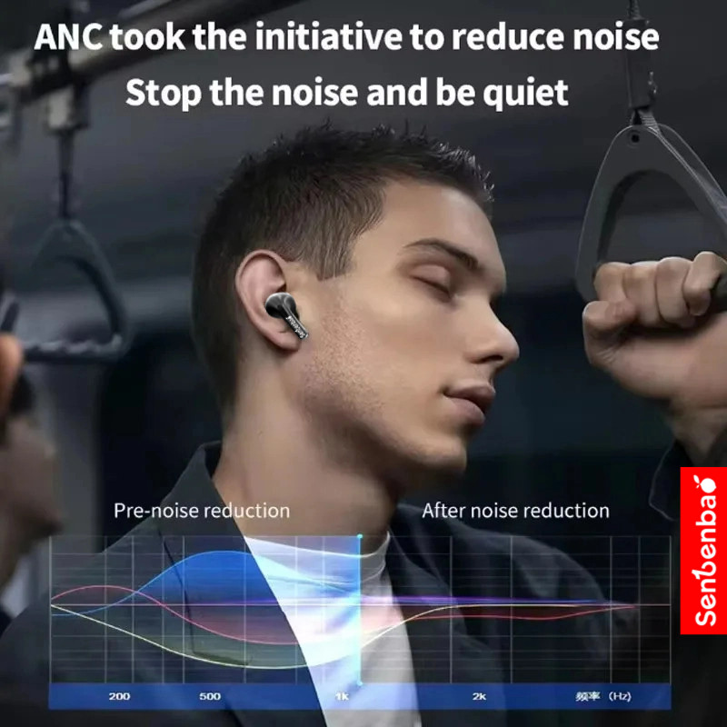 Senbenbao ST-90 Màn hình cảm ứng ANC Tai nghe không dây đích thực Tai nghe nhét tai khử tiếng ồn Tai nghe Bluetooth 5.3 Độ bền dài