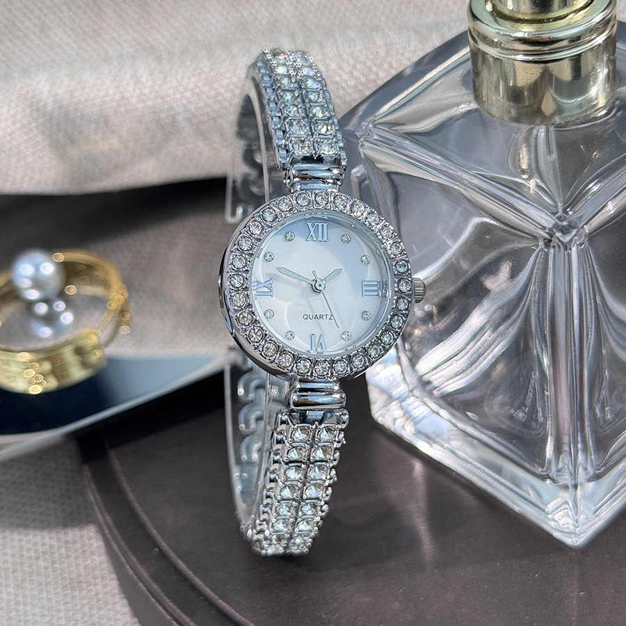 Đồng hồ nữ Full Diamond Compact Đồng hồ thạch anh đá quý tinh tế và sang trọng