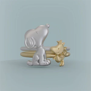 Nhẫn cặp đôi hình chim Snoopy và bối rối dễ thương Phim hoạt hình ngoại vi dễ thương cho trẻ em Quà tặng sinh nhật