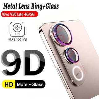 Ốp lưng dành cho Vivo V50 Lite 5G/V50Lite 4G/V40lite/Y21d/Y31/Y31d 5G 2025, viền kim loại bảo vệ camera, kính cường lực chống trầy xước, full cover