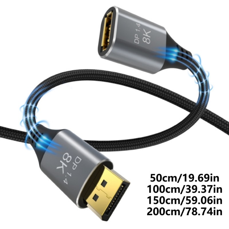 Cáp nối dài IOR 1 4 8K 60Hz Nam sang Nữ 4K 144Hz cho PC Video