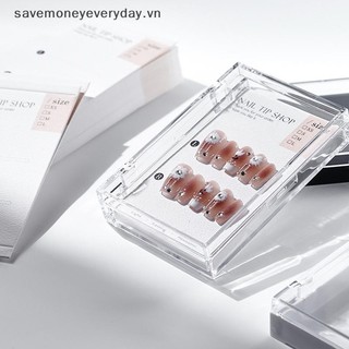 [savemoneyeveryday] Hộp bảo quản chống bụi móng tay trong suốt Hộp đóng gói chống oxy hóa Hộp đựng móng tay Hộp đựng móng tay bằng nhựa cầm tay [vn]
