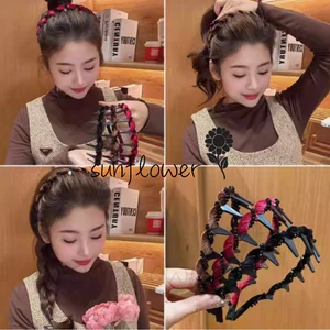 Băng đô sóng kèm kim cương - Tăng cường âm lượng đuôi ngựa cao cho tóc mịn