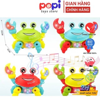 Đồ Chơi Con Cua Chạy Pin Cua Chạy Bằng Pin Phát Nhạc Cua Pin Có Đèn Phát Sáng Cho Bé Pin AA- Đồ Chơi Cho Bé