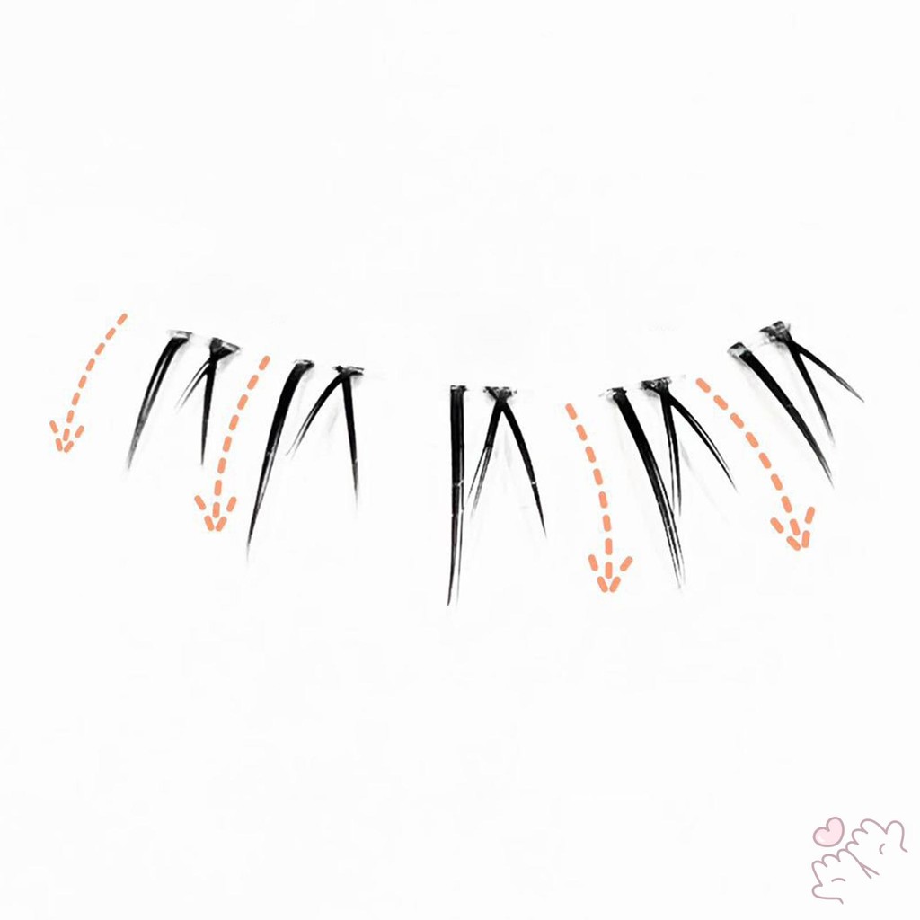 Phần mở rộng lông mi phía dưới 5-7mm Wispy Cụm nối mi thoải mái cả ngày và đêm