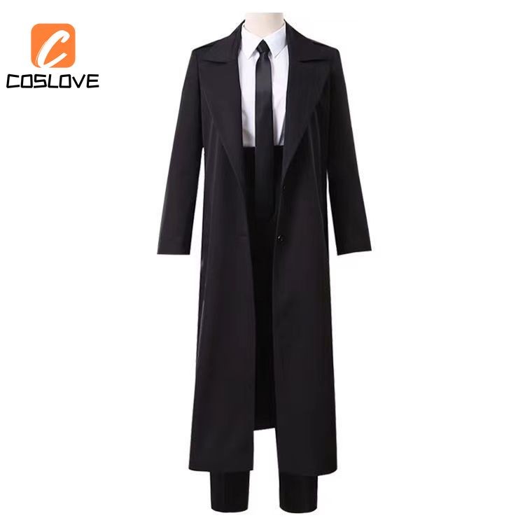 Anime Cưa Xích Người Makima Cosplay Quần Áo Trọn Bộ Trang Phục Trang Phục Cho Người Phụ Nữ Đen Đồng Phục Hóa Trang Tiệc Halloween