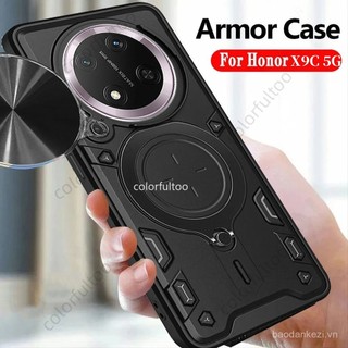 Ốp lưng nam châm ô tô Honor X9C cho Honor X9C X9A X9B HonorX9C 5G, vỏ bảo vệ sang trọng chống sốc, chống rơi, trượt, đẩy camera, bảo vệ nắp lưng cứng