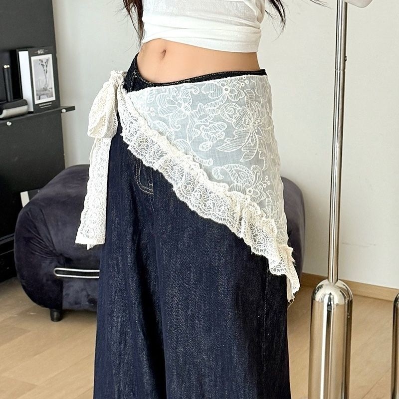 Milyfashion Ba Lê Phong Cách Một Mảnh Ren Ren Ren Mùa Hè Phong Cách Mới Niche Tất Cả Trận Đấu Rèm Xếp Lớp Váy