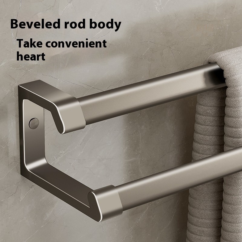 40-80CM Phòng Tắm Giá Treo Khăn Treo Tường Tháp Thanh Nhôm Khăn Giá Treo Khăn Không Đấm Phòng Tắm Giá Để Đồ