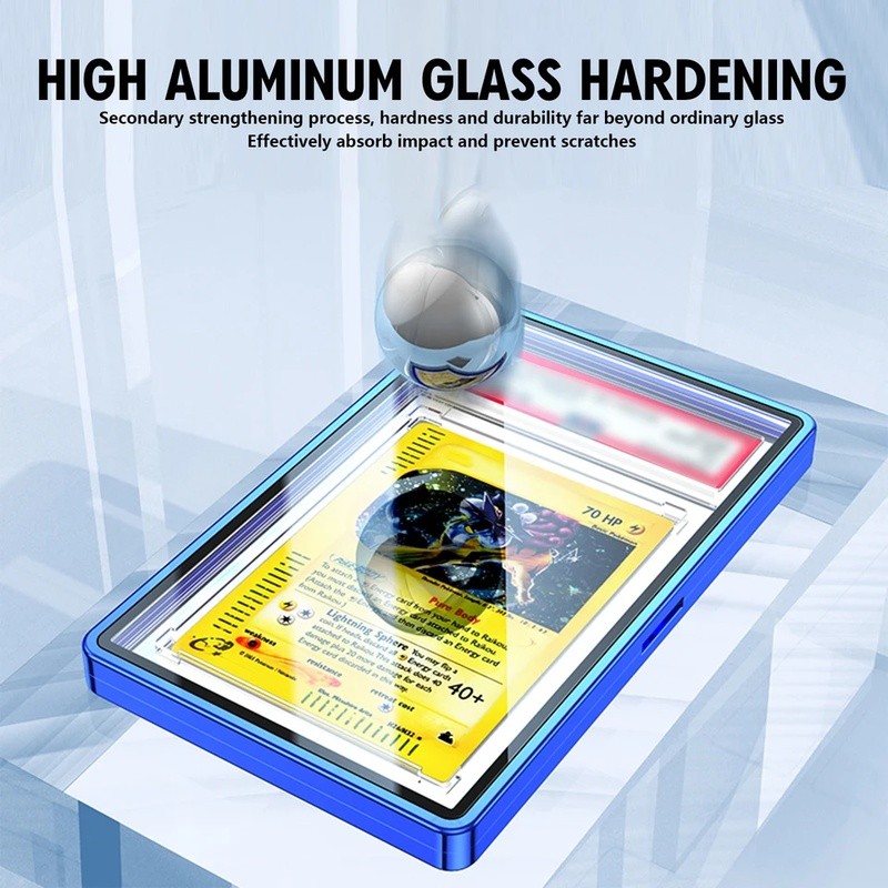 Hộp bảo vệ thẻ phân loại bằng kim loại màu Gradient cho tấm PSA / BGS, thẻ giao dịch chống tia cực tím & chống trầy xước Giá đỡ màn hình từ tính