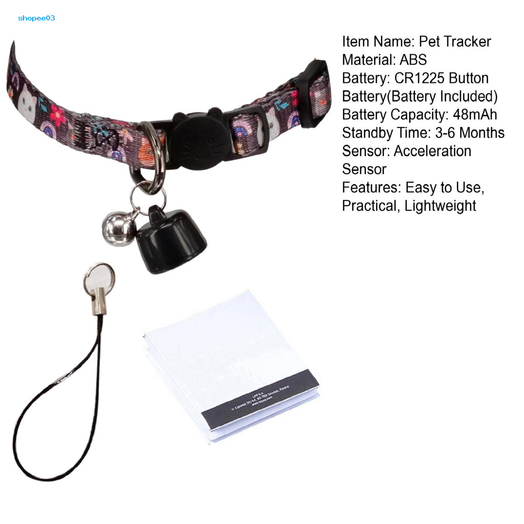 [Ky] Gps Tracker Theo dõi thú cưng thời gian thực Theo dõi thú cưng thông minh Vòng cổ định vị toàn cầu thời gian thực để định vị chó Mini chống mất chạy bằng pin Gps Theo dõi thú cưng
