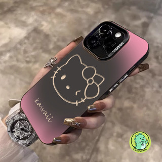 Vỏ Bạc Rỗng Cho OPPO Reno 13F 13 12 Pro 12F 11F 11 10 Pro Plus 9 8 8T 8Z 7Z 7 Pro Lite 5G 4G Ốp Lưng Sang Trọng Hoạt Hình Dễ Thương Mèo Kitty Cứng Chống Rơi Vỏ Điện Thoại
