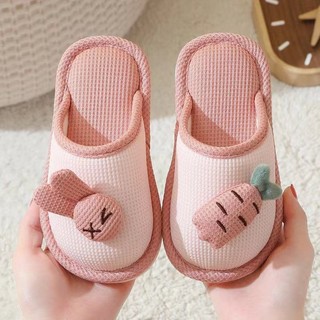 Dép đi trong nhà cho bé dễ thương - Dép bông chống trượt mùa xuân thu cho bé gái