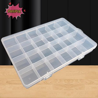 Pnpia 24 Lưới Nhựa Bảo Quản Hộp Đựng Trang Sức Ngăn Có Thể Điều Chỉnh Hộp Đựng Hạt Bông Tai Hộp Trang Sức Hình Chữ Nhật Hộp Đựng Boutique