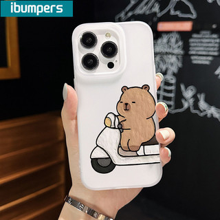 ibumpers Ốp Lưng IPhone Dễ Thương Capybara Loppy Họa Tiết Cặp Đôi Ốp Điện Thoại Trong Suốt Nhám Mờ TPU Mỏng Chống Sốc Chống Bẩn Cho IPhone 16 15 14 12 13 11 Pro Max IP 7 8 Plus X XS XR
