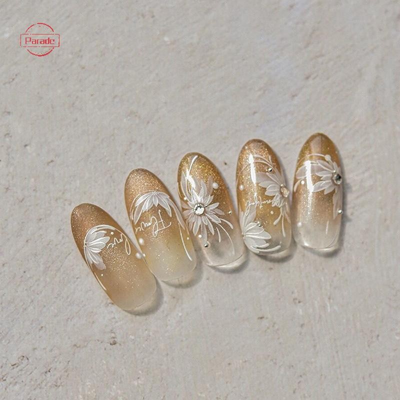 Parade Dainty Dahlia Hình Miếng Dán Móng Tay Lập Thể Giảm Móng Tay Decal Trang Trí DIY Tăng Cường Keo Dán VN