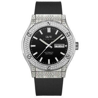 Đồng hồ nam chính hãng I&W Carnival IW55851 IW55851G 55851 55851G mặt full đá máy cơ Seiko