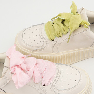 Lụa Phẳng 2.5CM Chiều Rộng Dây Giày Cho Giày Sneaker Nhiều Màu Sắc Đuôi Cá Xếp Ly Dây Giày Xù Một Lớp Dây Giày Phụ Kiện