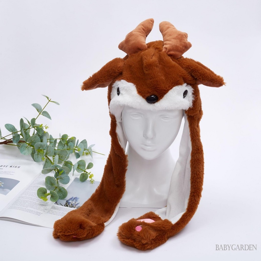 / / -Giáng Sinh Di Chuyển Mũ Tai Ông Già Noel Dễ Thương Nai Sừng Tấm Sang Trọng Mềm Mại Mùa Đông Mũ Ấm Áp Cho Nữ Bé Gái