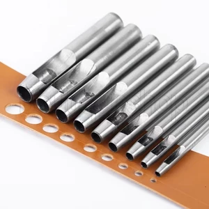Dụng cụ đục lỗ bằng da - Bộ đục lỗ khoan - Phụ kiện may quần áo - Máy đục lỗ tròn rỗng - Máy cắt tròn bền - Dành cho dây đeo đồng hồ, thắt lưng, giấy