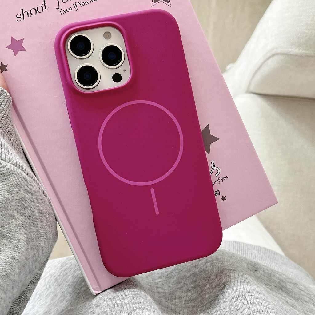 Ốp điện thoại silicon lỏng từ tính màu xanh hải quân cho iPhone 17ProMax 16Plus 15 14 13 12 11 Vỏ bảo vệ chống sốc