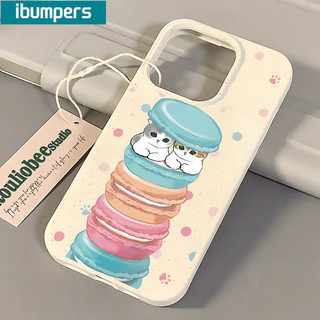 ibumpers Ốp Lưng iPhone Xinh Họa Tiết Macaron Mofusand Dễ Thương Ốp Điện Thoại Dày Dặn Silicon Mềm Chống Sốc Chống Bẩn Cho Iphone 16 15 14 12 13 11 Pro Max IP 7 8 Plus X XS XR