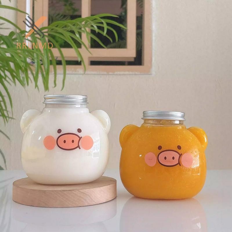 Rrlnmd 1 / 3 Chai Nước Kawaii Cho Trà Sữa Cà Phê Nước Uống Di Động Cốc Uống Nhà Trong Suốt Chai Nước Giải Khát MỚI