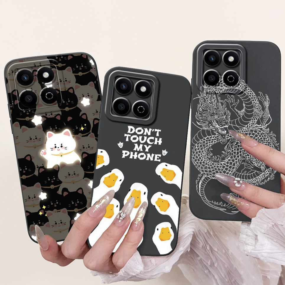 Ốp Lưng Silicon Mềm Cho Honor X7C 4G Ốp lưng Huawei Honor 200 Smart Play 60 Plus Ốp Lưng Phi Hành Gia Rồng Động Vật Họa Tiết Vỏ