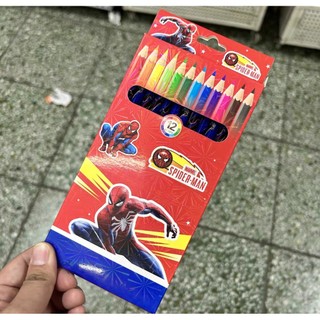 Hộp Bút Chì Màu 12 Chi Tiết Mẫu Siêu Nhân Nhện