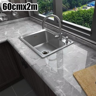 Giấy dán tường gạch JKDESIGN, Miếng dán tường mặt bàn bếp 60cmx2m chống dầu, Phim cải tạo bếp bằng đá cẩm thạch chống thấm nước bền bỉ