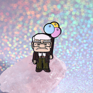 《 Up 》 Nhân Vật Hoạt Hình Huy Hiệu Kim Loại Bong Bóng Dễ Thương Ông Nội Carl Fredricksen Men Trâm Ba Lô Phụ Kiện Quà Tặng Cho Bạn Bè