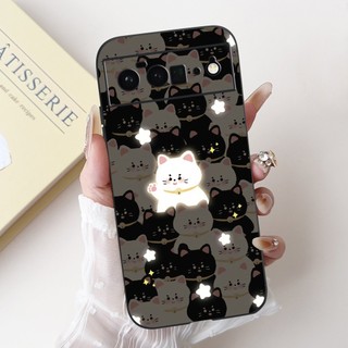 Dành Cho Google Pixel 6 Pro / Pixel 6 Hình Thỏ Gấu Trúc Dễ Thương Họa Tiết Hoạt Hình Vỏ Pixel6 6Pro Vỏ Điện Thoại Silicon Mềm Màu Đen