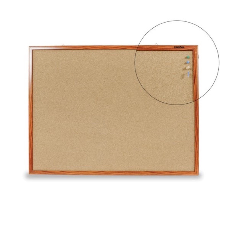 Bảng ghim bần ghi chú khung gỗ Lie treo tường 40x60cm ( tặng đinh ghim).