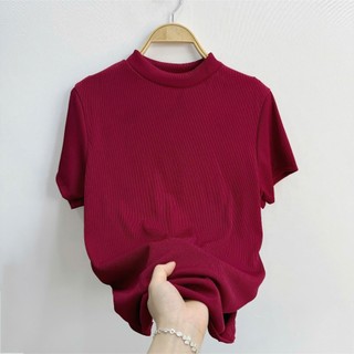 Áo thun bigsize nữ tay ngắn chiết eo dáng ôm chất gân tăm co giãn thoải mái thoáng khí 58-95kg G202