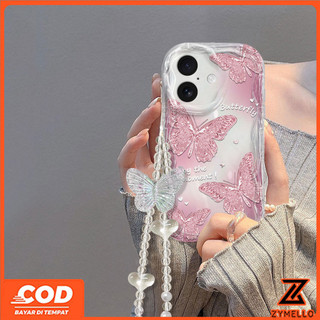 Ốp cho Oppo a3x A60 A79 5G A3 Pro A38 A18 A57 A58 A98 A78 a17k A55 A54 A16 A15 A77 A74 A93 A92 A12 A3S A5 A7 A5S a15s A31 A53 A76 dây đeo bướm pha lê đơn giản chống sốc TPU