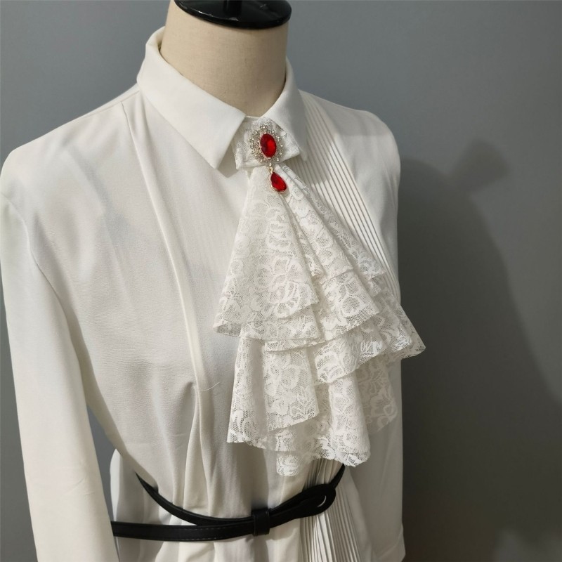 Phep kiện cổ áo Gothic Ren Ruffle Jabot style, phù hợp với phong cách Steampunk