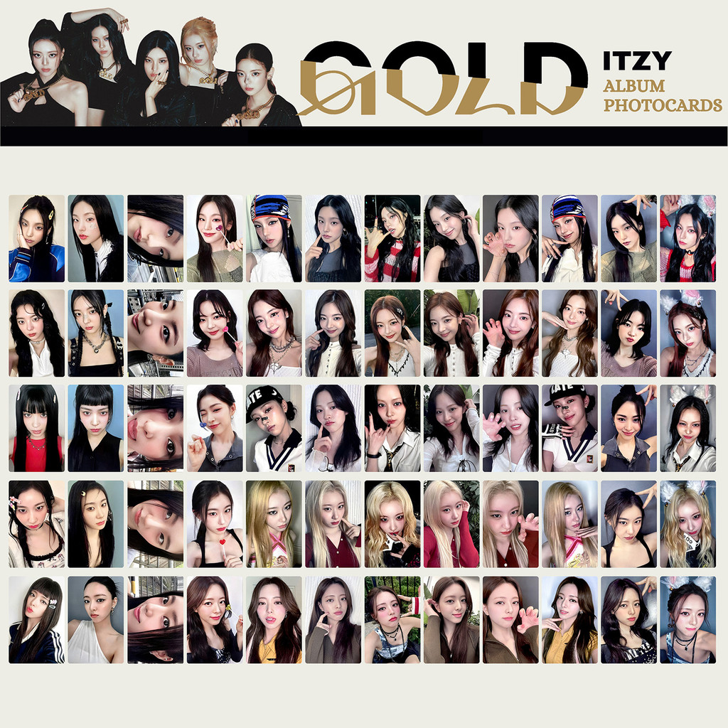 5 Cái / bộ ITZY GOLD Lomo Card Algorhythm Album Giáng Sinh Giết ĐÔI CỦA TÔI Thiệp Chúc Mừng Mùa Chaeryeong Yuna Lia Ryujin Yeji Bưu Thiếp Kpop YM
