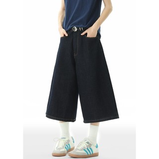 GKSSS Quần short denim mới kiểu Mỹ cổ điển dáng rộng phong cách đường phố giản dị phong cách trung tính