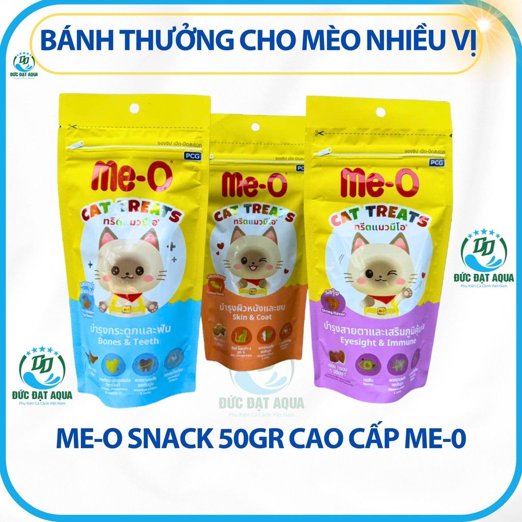 Bánh Thưởng Cho Mèo Nhiều Vị - Me-O Snack 50gr Hương vị thơm ngon & giòn tan.- Cải thiện thị giác 4