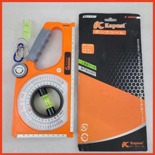 Thước Thủy Đo Góc Nghiêng Kapusi K-2808 nhựa ABS, ống thủy (livo), núm xoay điều chỉnh độKouritsu Kapusi Official Store