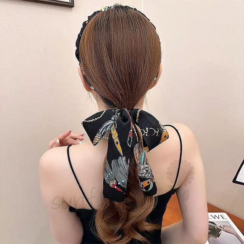 [hướng dương] Streamer Wave Băng đô cao Âm dương Hai dây đeo Retro