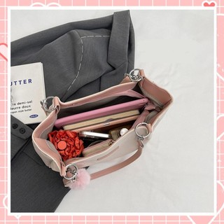 [ KÈM CHARM XINH ] Túi xách nữ túi tote công sở kẹp nách kẻ vuông thời trang K273