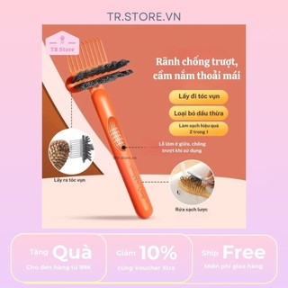 Dụng cụ vệ sinh lược chải tóc 2 đầu - Dụng cụ đa năng, tiện lợi cho mọi loại lược