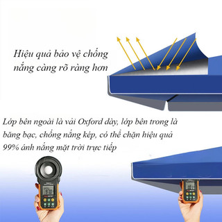 Ô Dù Chính Tâm Tròn Ngoài Trời Chất Liệu Vải Dù Polyester Che Nắng Mưa Cho Quán Café Kích Thước 2.2M