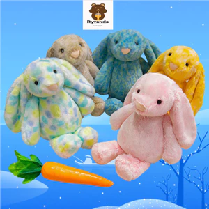 Đồ chơi sang trọng thỏ tai dài Rytanda, Búp bê thỏ mô phỏng dễ thương, Đệm Sofa động vật in hình, Quà tặng cho trẻ em, Bạn gái, Giáng sinh, Phòng ngủ, Trang trí lớp học