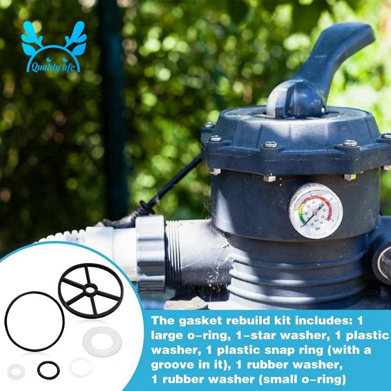 Bộ phận lọc bể bơi 6 mảnh Bộ đệm nhện, cao su đen SPX0714L O-Ring Vari- XL Van SP0714T Bộ phận bơm bể bơi cho bộ lọc cát