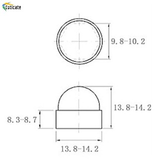 10x Nút Nylon Nhựa Đen / Đầu DOME Lục Giác Vít Bu Lông Mũ M6 X 10MM