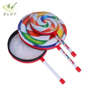 [ELOY] 6Inch 8Inch 10Inch Lollipop Tay Trống Nhạc Cụ Gõ Nhiều Màu Sắc Đạo Cụ Khiêu Vũ Trẻ Sơ Sinh Đồ Chơi Âm Nhạc Máy Trợ Giảng VN
